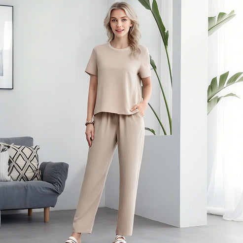 Women's Soft Casual Top and Pants Set