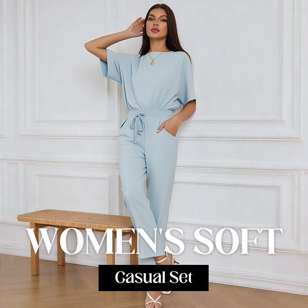 Women's Soft Casual Top and Pants Set