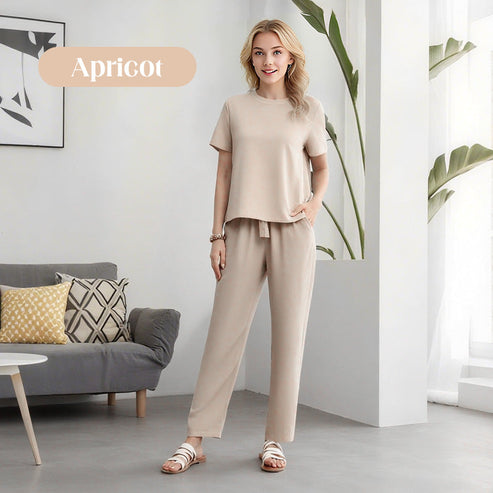 Women's Soft Casual Top and Pants Set