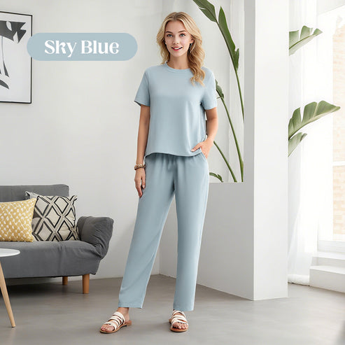 Women's Soft Casual Top and Pants Set