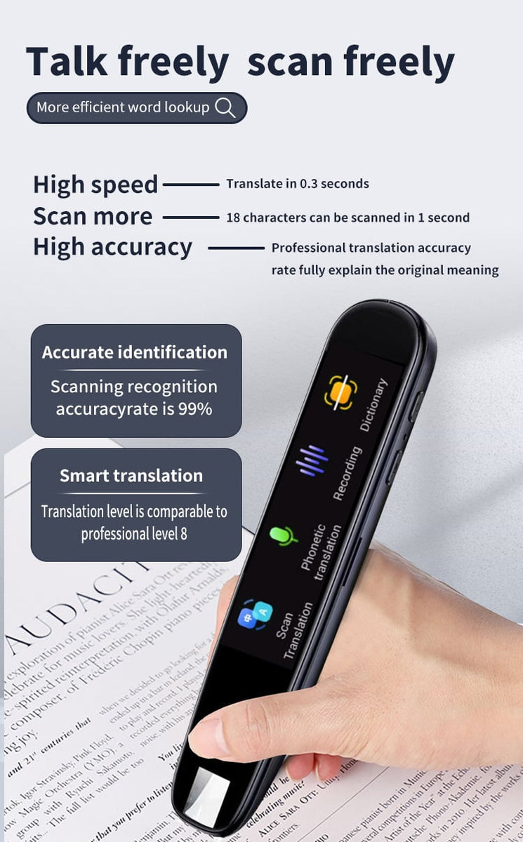 Language Translation Scanning Reading Pen