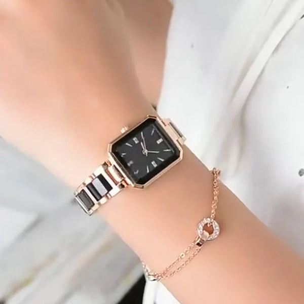 Women's Rectangular Quartz Watch